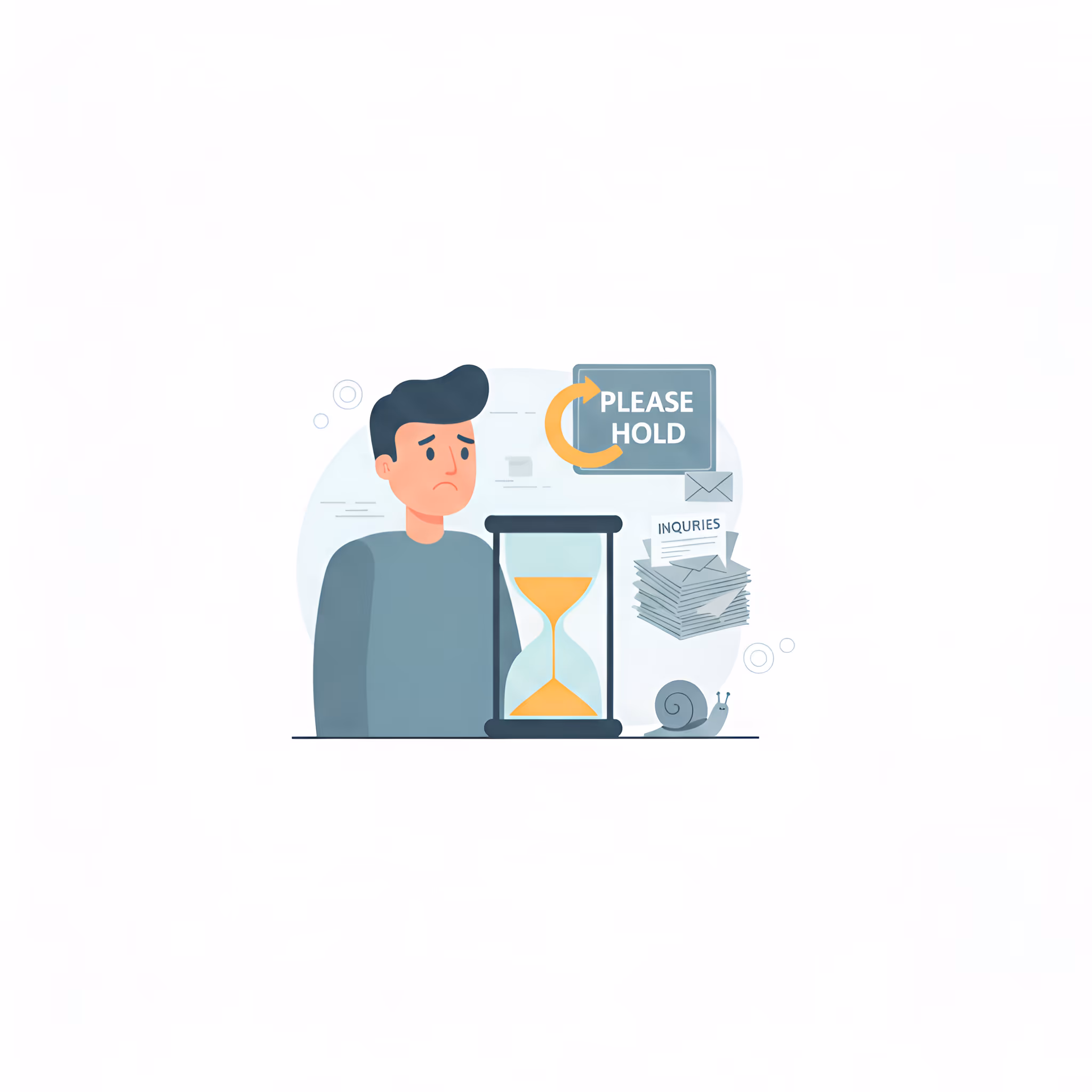 Customer waiting illustration