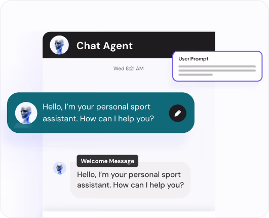 AI support chat interface